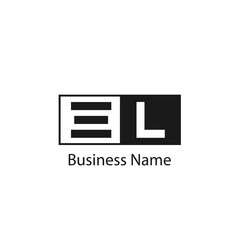 Initial Letter EL Logo Template Design - obrazy, fototapety, plakaty