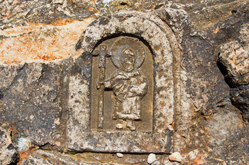 Rock painting, Cape Chersonesus (Hersones) in Crimea near Sevastopol