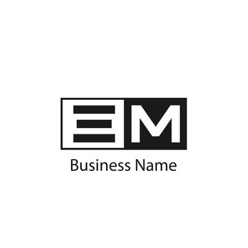 Initial Letter EM Logo Template Design