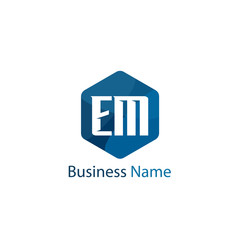 Initial Letter EM Logo Template Design