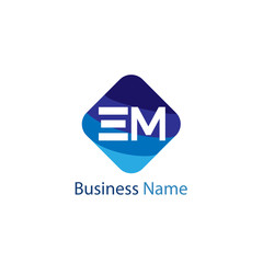 Initial Letter EM Logo Template Design