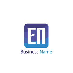 Initial Letter EN Logo Template Design