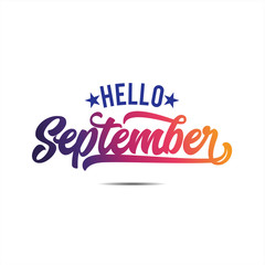 Welcome September Lettering, September Typography Lettering