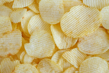 crispy potato chips snack texture background