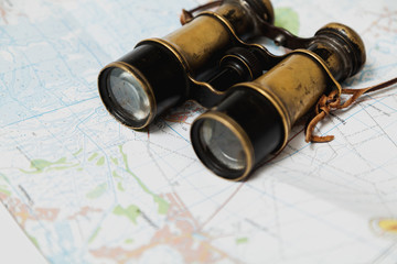 Ancient binoculars are on map