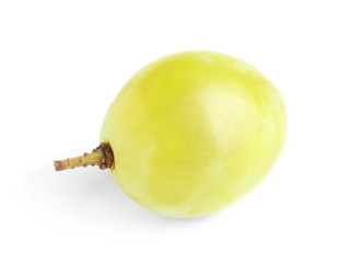 Fresh ripe juicy green grape isolated on white