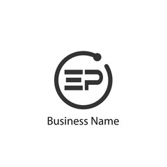 Initial Letter EP Logo Template Design