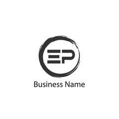 Initial Letter EP Logo Template Design