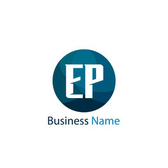 Initial Letter EP Logo Template Design