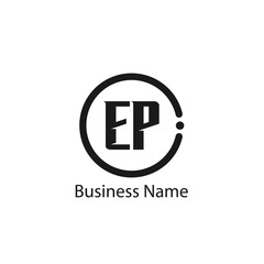 Fototapeta premium Initial Letter EP Logo Template Design