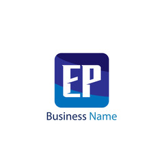 Fototapeta premium Initial Letter EP Logo Template Design