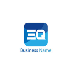 Initial Letter EQ Logo Template Design