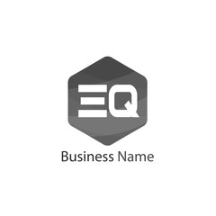 Initial Letter EQ Logo Template Design
