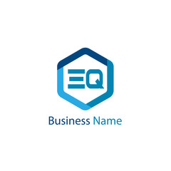 Initial Letter EQ Logo Template Design
