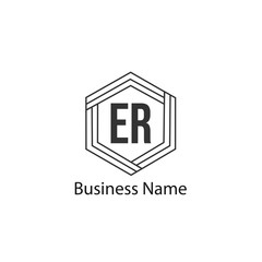 Initial Letter ER Logo Template Design