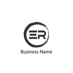 Initial Letter ER Logo Template Design