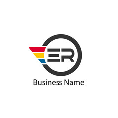 Initial Letter ER Logo Template Design