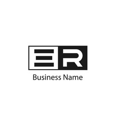 Initial Letter ER Logo Template Design