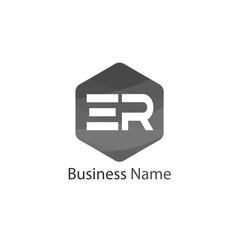 Initial Letter ER Logo Template Design