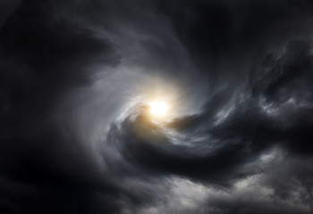 Blurred Whirlwind in the Clouds