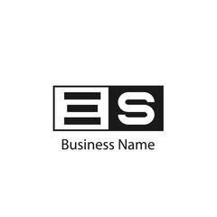 Obraz premium Initial Letter ES Logo Template Design