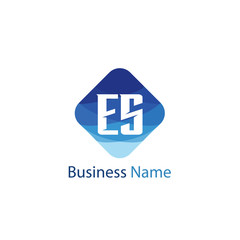 Fototapeta premium Initial Letter ES Logo Template Design