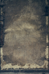 Old grunge stone wall texture and pattern background for halloween design and text