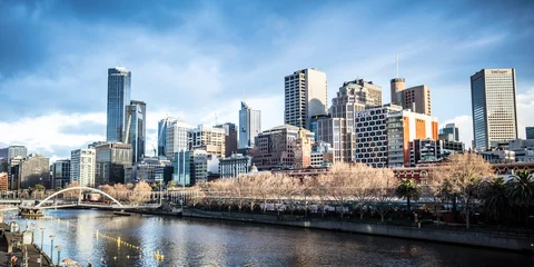 Foto op Plexiglas Melbourne CBD Skyline © FiledIMAGE