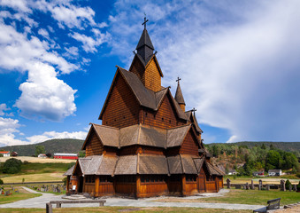 Fototapeta na wymiar Heddal Stave Church Telemark Norway Scandanavia