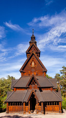 Fototapeta premium Gol Stave Church Folks museum Bygdoy peninsula Oslo Norway Scandanavia