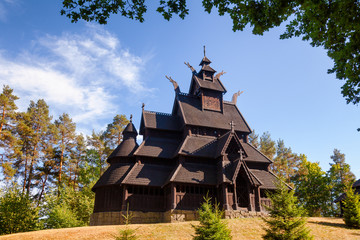 Fototapeta na wymiar Gol Stave Church Folks museum Bygdoy peninsula Oslo Norway Scandanavia
