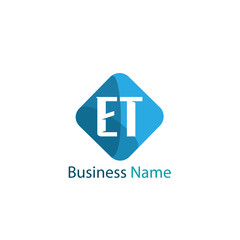Initial Letter ET Logo Template Design