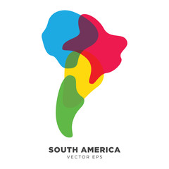 Creative South America Map Vector, vector eps 10