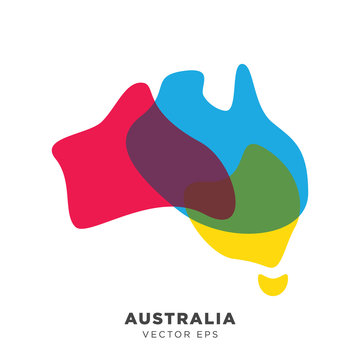 Creative Australia Map Vector, vector eps 10