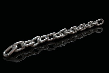 Silver metal chain 3D 