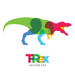 Creative Tyrannosaurus Rex dinosaur Design, Vector eps 10