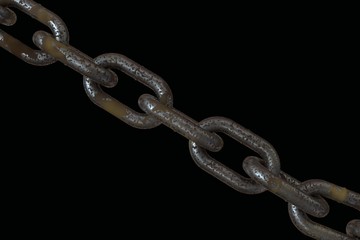rusty metal chain 