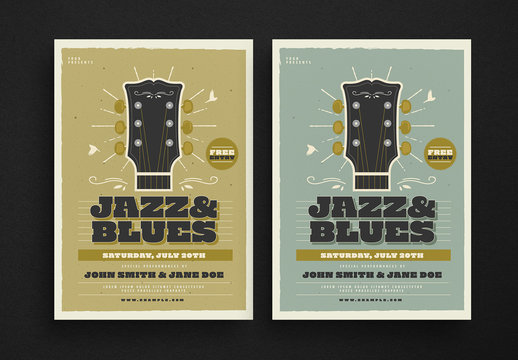 Jazz & Blues Music Flyer Layout