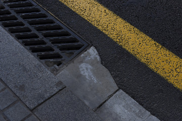 Señales pintadas en Asfalto.