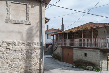Casas de la aldea de Congostro, Rairíz de Veiga. Ourense, Galicia. España.