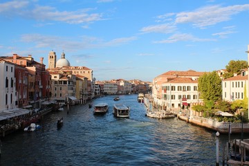 View on the grand canal in Venice, Italy