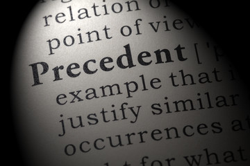 Obraz premium definition of precedent