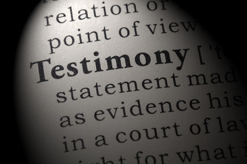 definition of testimony