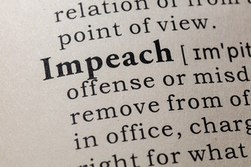 Obraz premium definition of impeach
