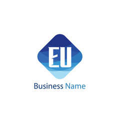 Obraz premium Initial Letter EU Logo Template Design
