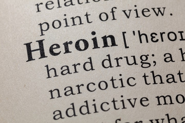 definition of heroin - obrazy, fototapety, plakaty