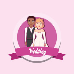 wedding card with Married couple