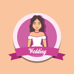 wedding card with Married wife