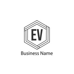 Initial Letter EV Logo Template Design
