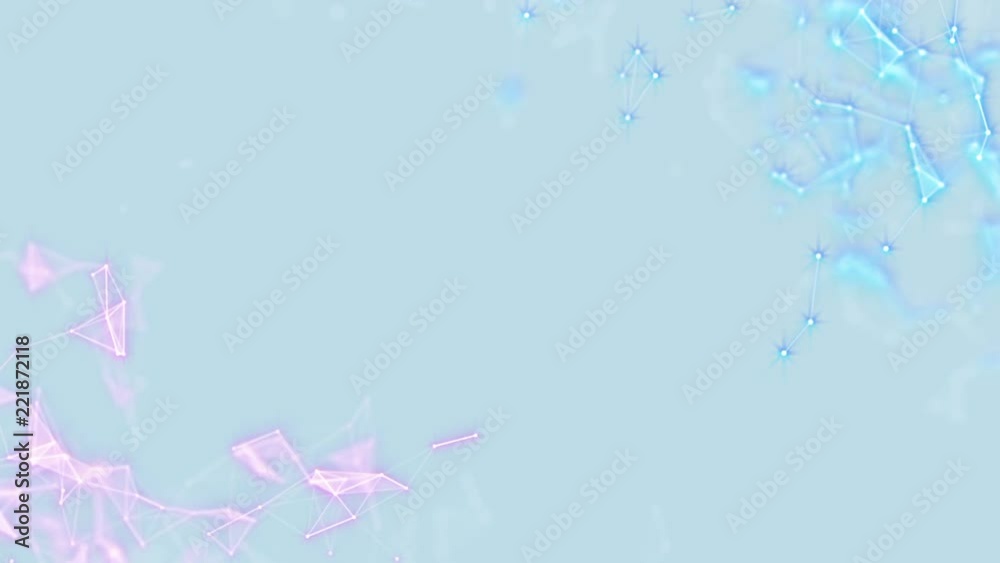 Poster interaction of structures. blur. nice glow. accumulation in corners. computer graphics of moving par